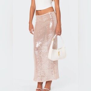 Edikted Sequin Maxi Skirt